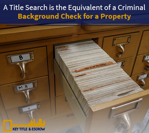 Picture of a Title and Escrow Company Doing a Title Search