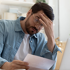 Man Looking At Lien On Property