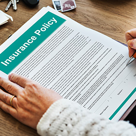 A Person Reading an Insurance Policy